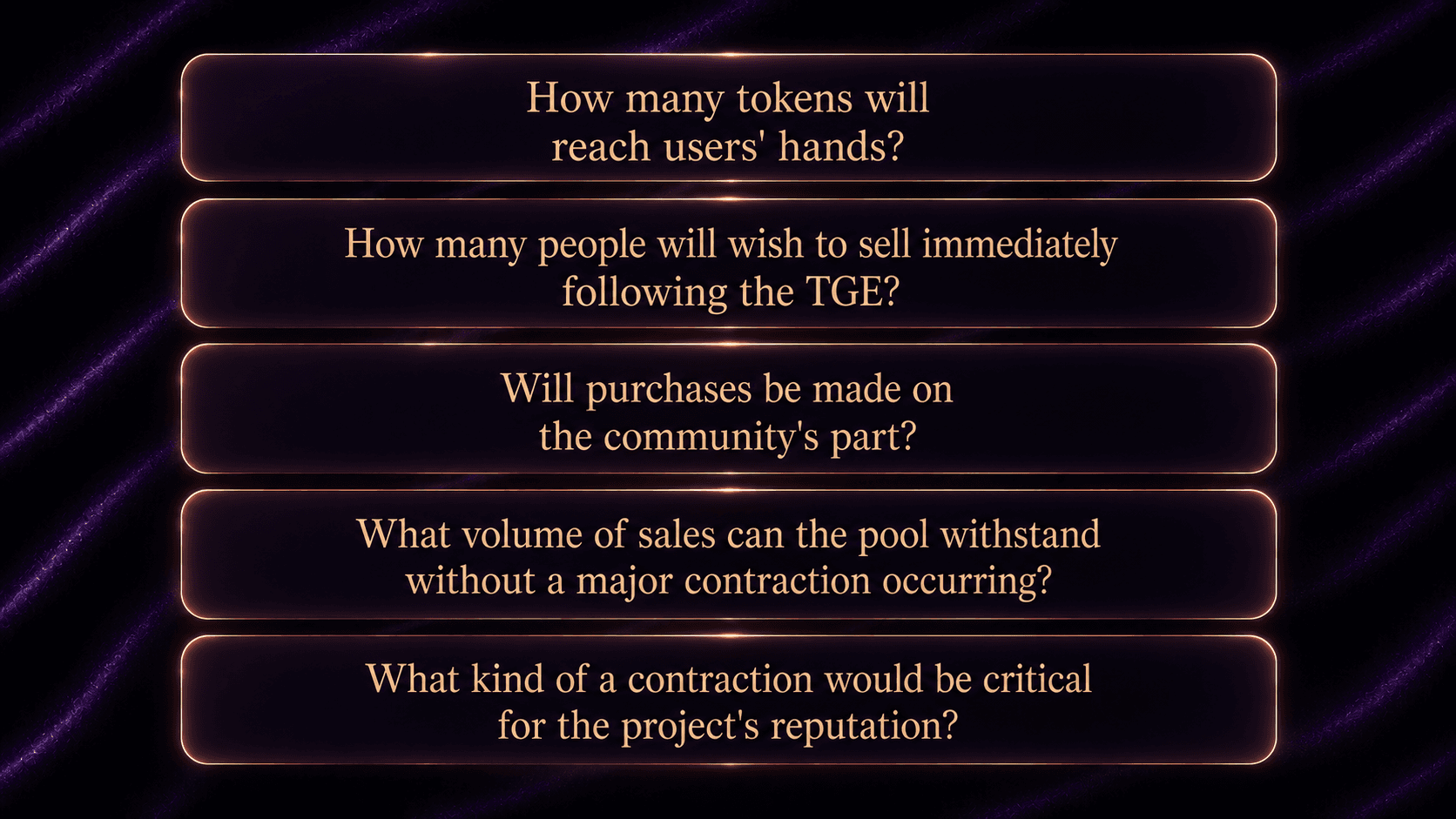 Five key questions every project must answer before a DEX listing: token supply, post-TGE sellers, community demand, and pool capacity