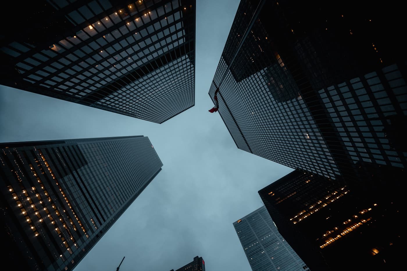 Financial district office towers